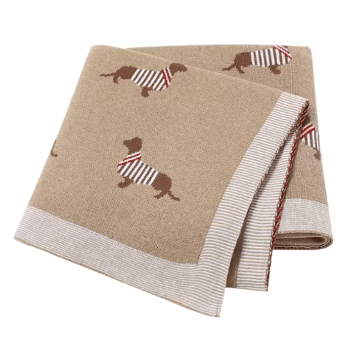 MUVANI Organic Knitted Baby Blanket | Soft Newborn Security Blanket