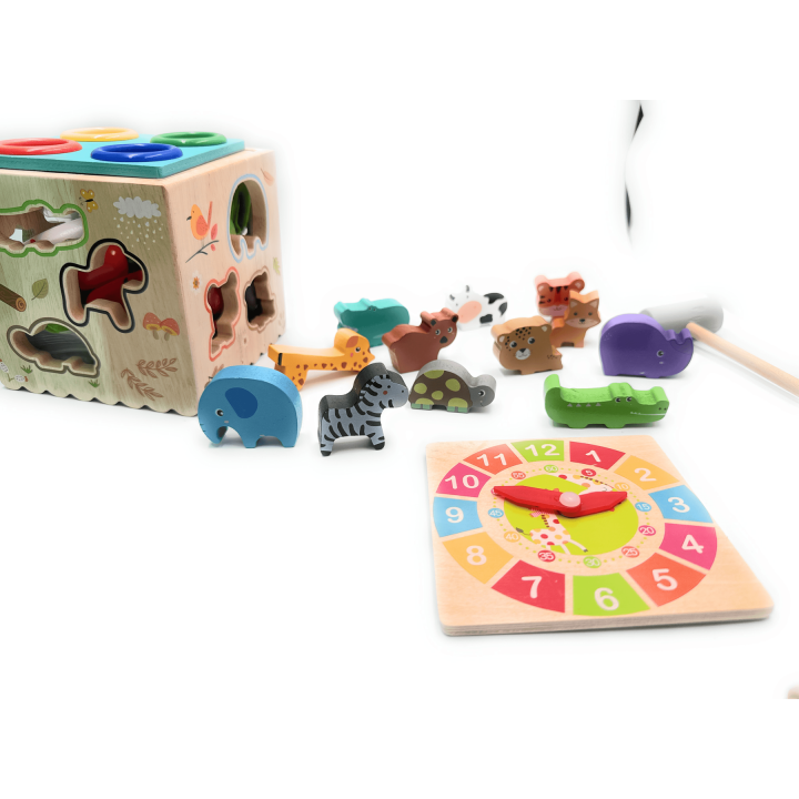 MUVANI 8-in-1 Montessori Activity Cube