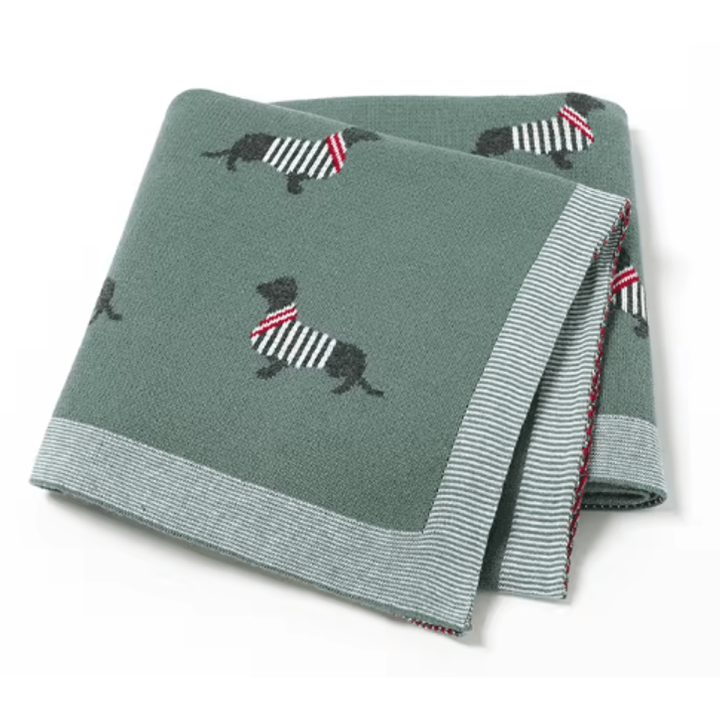 MUVANI Organic Knitted Baby Blanket | Soft Newborn Security Blanket