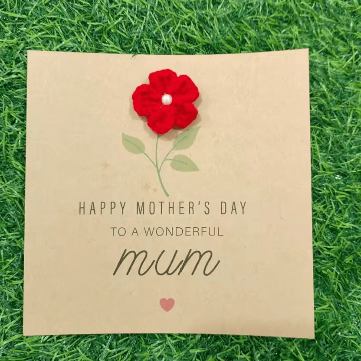 Happy Mother’s Day To The Best Mum – Crochet Daisy Card