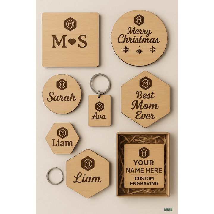 Custom Engraved Wooden Coaster