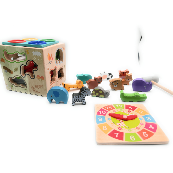 MUVANI 8-in-1 Montessori Activity Cube