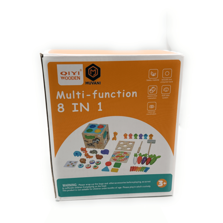 MUVANI 8-in-1 Montessori Activity Cube