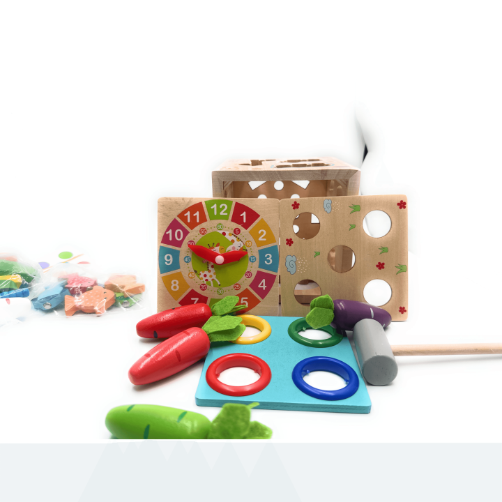 MUVANI 8-in-1 Montessori Activity Cube