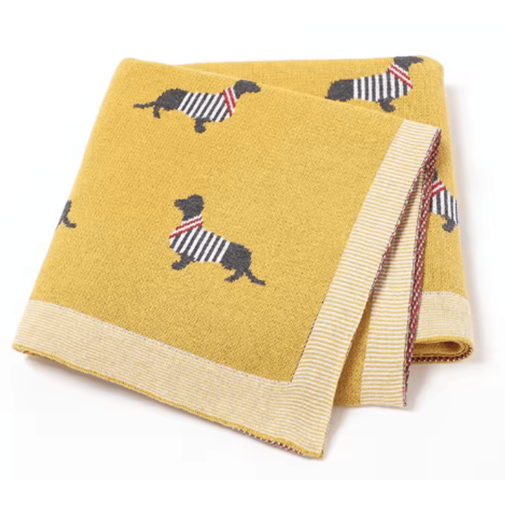 MUVANI Organic Knitted Baby Blanket | Soft Newborn Security Blanket