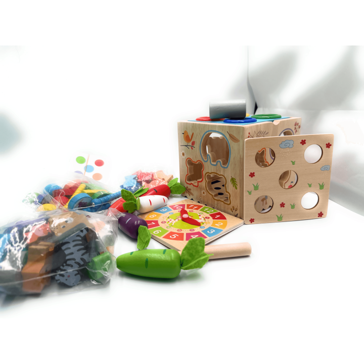 MUVANI 8-in-1 Montessori Activity Cube