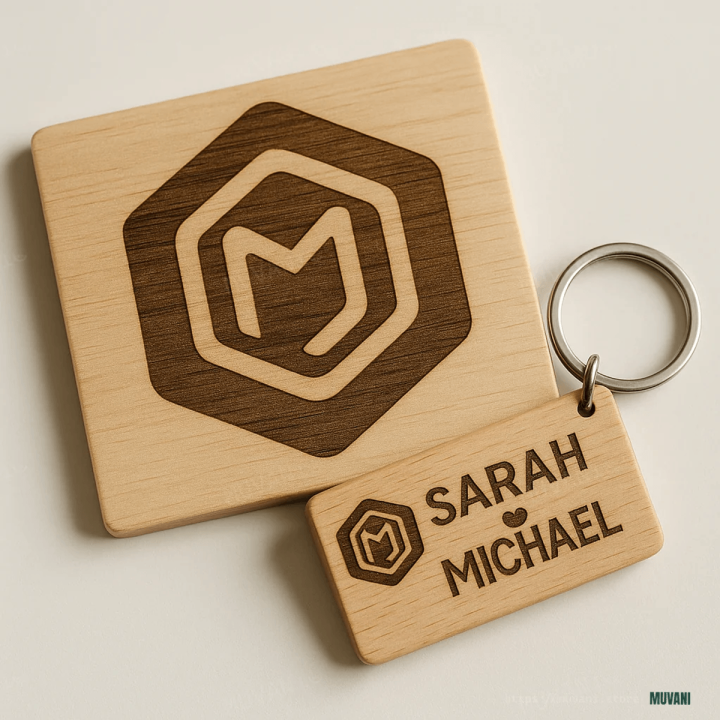 Custom Engraved Wooden Keychain