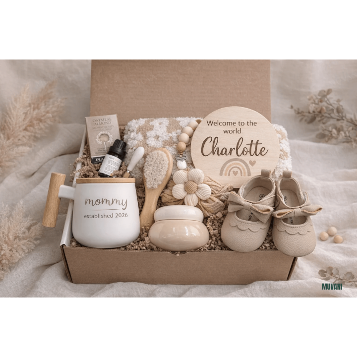 MUVANI Luxury Newborn Gift Box | Personalized