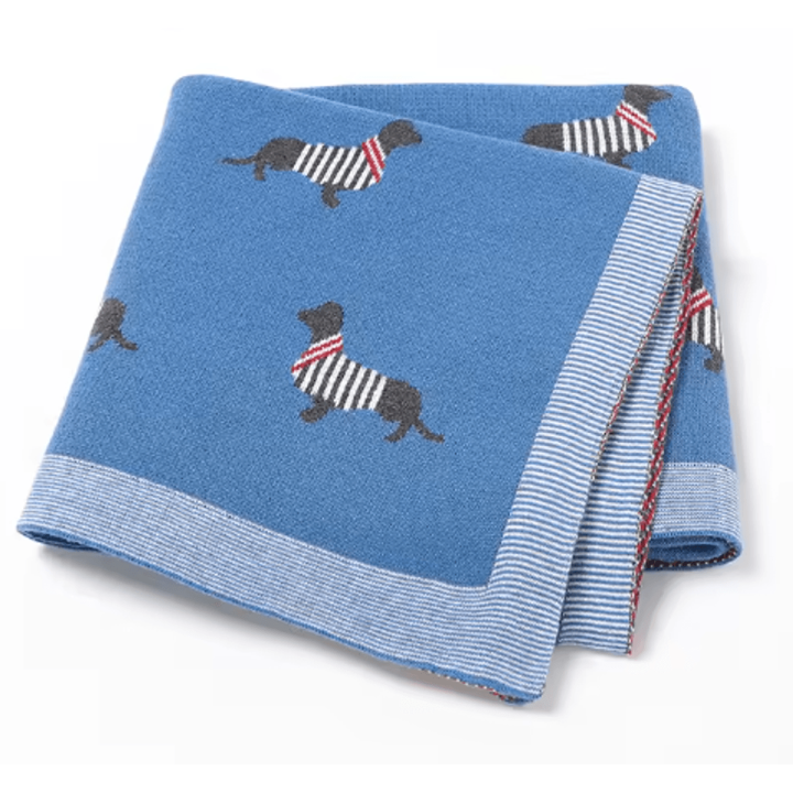 MUVANI Organic Knitted Baby Blanket | Soft Newborn Security Blanket