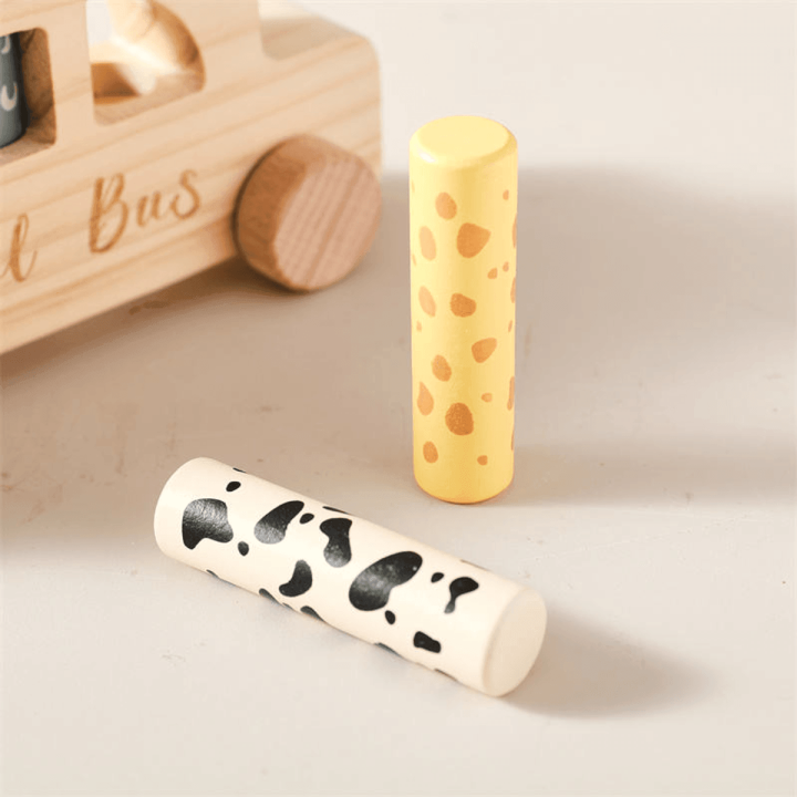 MUVANI Wooden Animal Bus Montessori Toy | Push & Sort Play