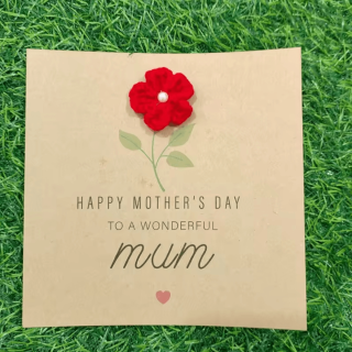Happy Mother’s Day To The Best Mum – Crochet Daisy Card
